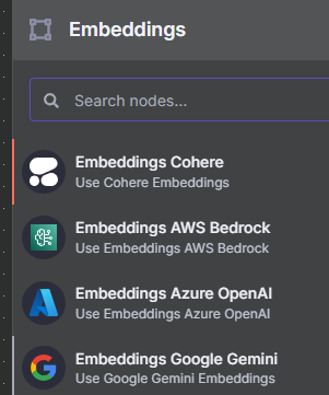 n8n選擇Embeddings Google Gemini