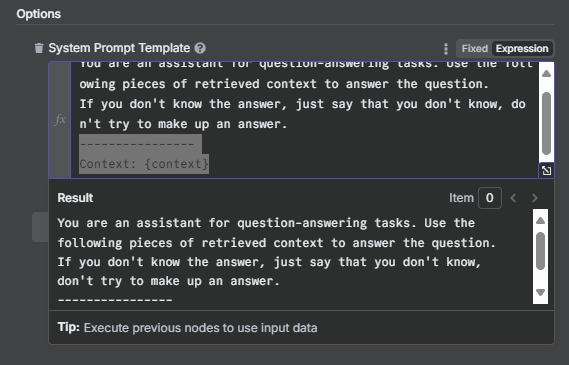 n8n添加System Prompt Template