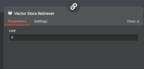 n8n Vector Store Retriever設定