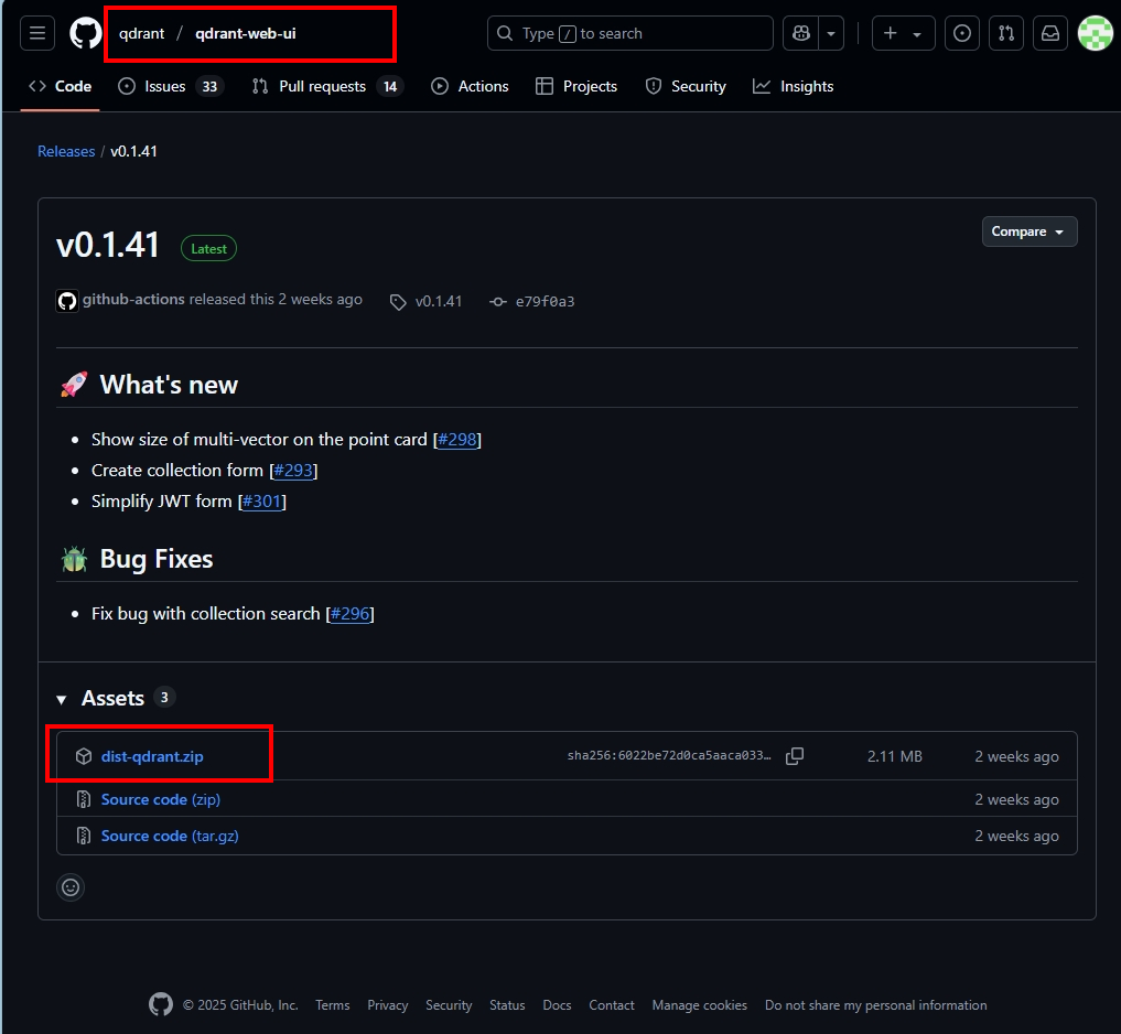 下載 Qdrant Web UI